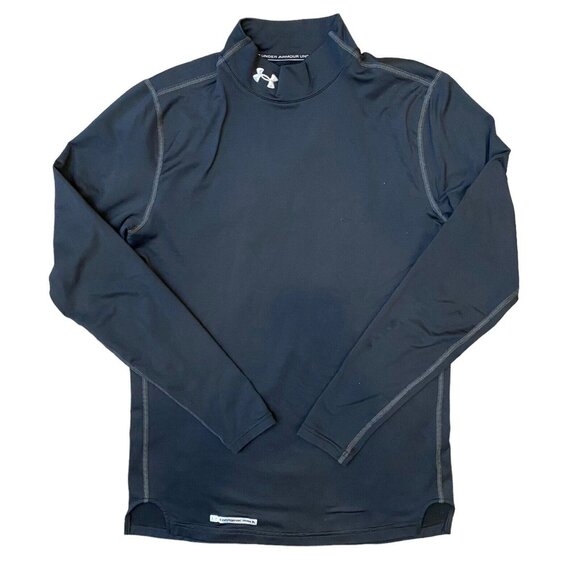 Under Armour Fitted Shirt Mens Small Long Sleeve Cold Gear Mock Neck - Picture 1 of 6